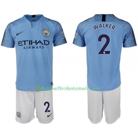Fußballtrikots Manchester City WALKER 2 Kinder 2018-2019 Kurzarm Heimtrikotsatz kaufen
